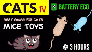 Game For Cats - Catch the MICE TOYS 🐁 BATTERY ECO 🔋 60FPS - 3 HOURS [CATS TV]