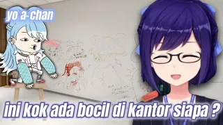 A-chan kaget kok ada bocil di kantor hololive, eh ternyata Kobo wkwk