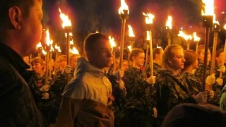 Факельное шествие в Омутнинске / Antifascists Torchlight Procession in Russia.