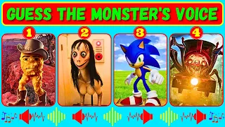 Guess Monster Voice! Gegagedigedagedago, Momo, Sonic, Choo Choo Charles Coffin Dance