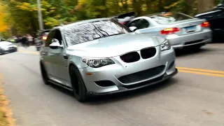 BMW M5’S ACCELERATING SCREAMING V10 ENGINE BEST EXHAUST SOUND IN THE WORLD POWERSLIDES DRIFT !!