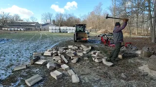 Easiest Firewood I Ever Split! Gransfors Bruks Large Splitting Axe