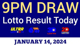 Lotto Result Today 9pm Draw January 14, 2024 Swertres Ez2 PCSO Live Result