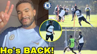 Great News!✅Reece James is Back!🔥Romeo Lavia,Broja & Badiashile Ready!,Chelsea Training Today