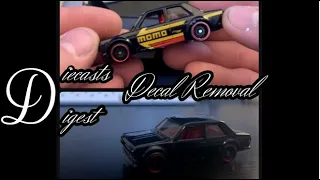 How to Remove the Tampos (Decal) off Hot Wheels