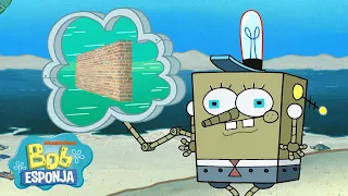 Bob Esponja | ¡Bob Esponja y Calamardo son ROBOTS! 🤖 | Escena completa | Bob Esponja en Español