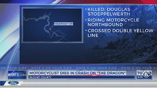 Motorcyclist dies in crash on 'the dragon'