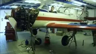 Gear swing on the Yak 52