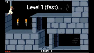Prince of Persia 1 (1989) / Level 1 fast (fast, normal, long) / Time 01:21.