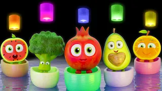 Baby Sensory Time * Row Row Boat Calming Music & Engaging Playtime * Funky Fruits Dance Party