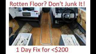 Cheap Fix For Rotten Boat Floor 1991 Bayliner