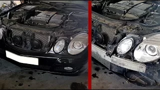 How to remove the front bumper for Mercedes W211 Restyling / Removing front bumper on W211 Restyling