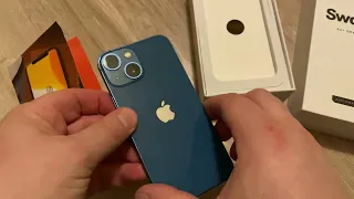 Apple iPhone 13 Mini blue Swappie unboxing