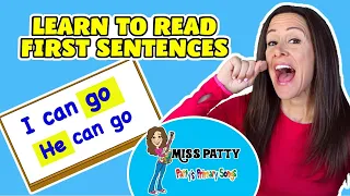 Learn to Read | First Sentences for Toddlers | English Words with Patty Shukla |Sight Words I Can Go