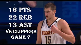 Nikola Jokic 16 Pts 13 Ast 22 Reb Denver Nuggets vs LA Clippers GAME 7 HIGHLIGHTS