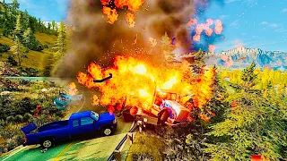 Dangerous Driving and Explosive Crashes #5 [BeamNG.Drive]