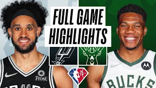 San Antonio Spurs vs. Milwaukee Bucks Full Game Highlights | NBA Season 2021-22