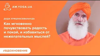 Как мгновенно почувствовать радость и покой, и избавиться от нежелательных мыслей? Кришнасевананда