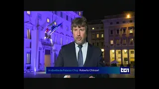 Palazzo Chigi si illumina di lilla Rai1 TG1 ore 20:00 NEVER GIVE UP