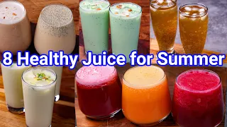 8 Healthy & Refreshing Homemade Summer Drinks | Milk, Fruit & Vegetable Summer Beverages