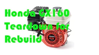 Honda GX160 DIY Rebuild teardown