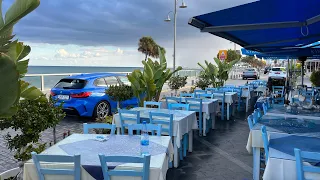 CYPRUS 🇨🇾 LARNACA - Sea Front & Fish Restaurants in Winter 2023