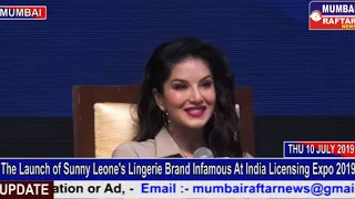 The Launch of Sunny Leone's Lingerie Brand Infamous At India Licensing Expo 2019