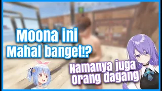 Pekora-senpai berbelanja di vending machine moona 【Hololive SUB INDO】