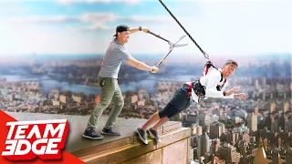 Don't Fall from the 2nd Story! | Rope Cut Challenge!!