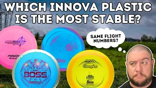 Which plastic is the most overstable? Comparing 9 Innova discs! | The Plastic is in the Details