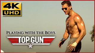 Top Gun Playing with the Boys - Beach Volleyball Scene 4K & HQ Sound, Kenny Loggins