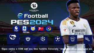 eFOOTBALL PES 2024 (PPSSPP) EUROPEU CÂMERA PS5 MEDIAFIRE 100% ATUALIZADO ANDROID 😱 DIRETO LINK