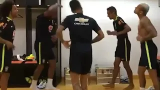 Neymar, Dani Alves , Marcelo And felipe are Dancing