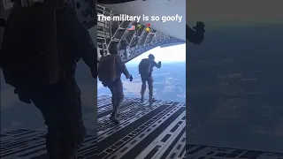 The last jump lol #funny #foryou #military #plane #skydiving #airforce