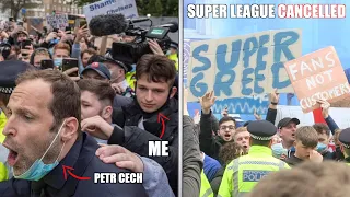 THE MOMENT FOOTBALL was SAVED at THE SUPER LEAGUE PROTEST