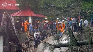 Rescue work ongoing after deadly India landslides