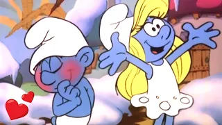 الحب يزهر باللون الأزرق 💙 روعة السنافر في عيد الحب | رسوم متحركة للأطفال