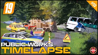 🇦🇹 Bus Crashed On A Twisty Road - Car Accident - Public Works ⭐ FS19 Walchen TP