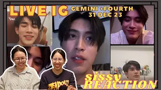 REACTION ค่ะซิสส ☺︎ #เจมีไนน์โฟร์ท 〡Live IG 31 Dec〡โอ้วเธอ หวานเจี๊ยบข้ามปีไปเลย