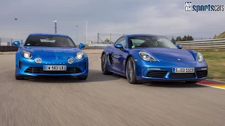 TRACK BATTLE: Alpine A110 vs Porsche 718 Cayman / TRACK POV  Sachsenring - AUTO BILD SPORTSCARS