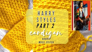 making Harry Styles Cardigan (pt. 2 double moss stitch) | Vicky Ramirez