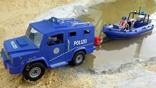 Assemble Police Truck with Speedboat - Unboxing Toy for Kids