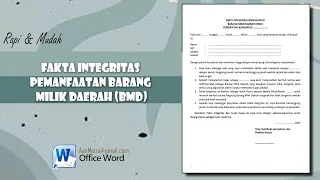 FAKTA INTEGRITAS PEMANFAATAN BARANG MILIK DAERAH BMD