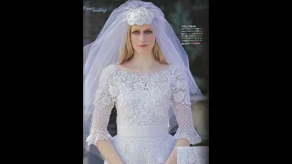 Crochet Patterns| free |crochet wedding dress| 3565