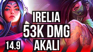 IRELIA vs AKALI (TOP) | 10 solo kills, 53k DMG, Legendary | BR Diamond | 14.9