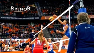 TOP 10 Best Volleyball Actions | Women's Middle Blocker Volleyball Spikes ● BrenoB ᴴᴰ