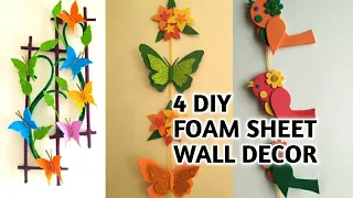 4 Diy Foam sheet Wall Decor / Unique wall decor ideas / @Vishvascraft