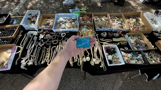 INCREDIBLE FLEA MARKET HAUL! Flea & Thrift with me! #jewelry #fleamarket #thrifting