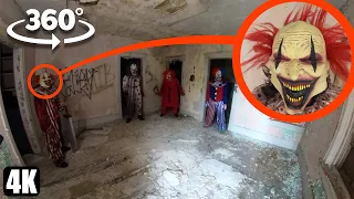 Scary Killer Clowns live in this Haunted Abandoned House.. [360° Camera Experience]