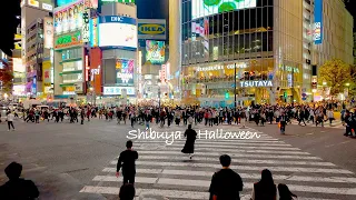 4K [Dji Osmo Pocket 3] Shibuya Halloween Blockade in front of Hachiko 2023 Tokyo Japan